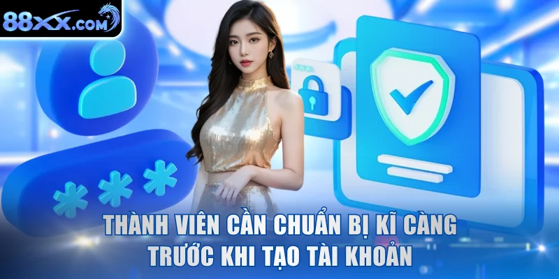 Thành viên cần chuẩn bị kĩ càng trước khi tạo tài khoản